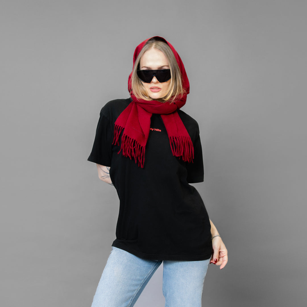 Wool Scarf (Burgundy Red)