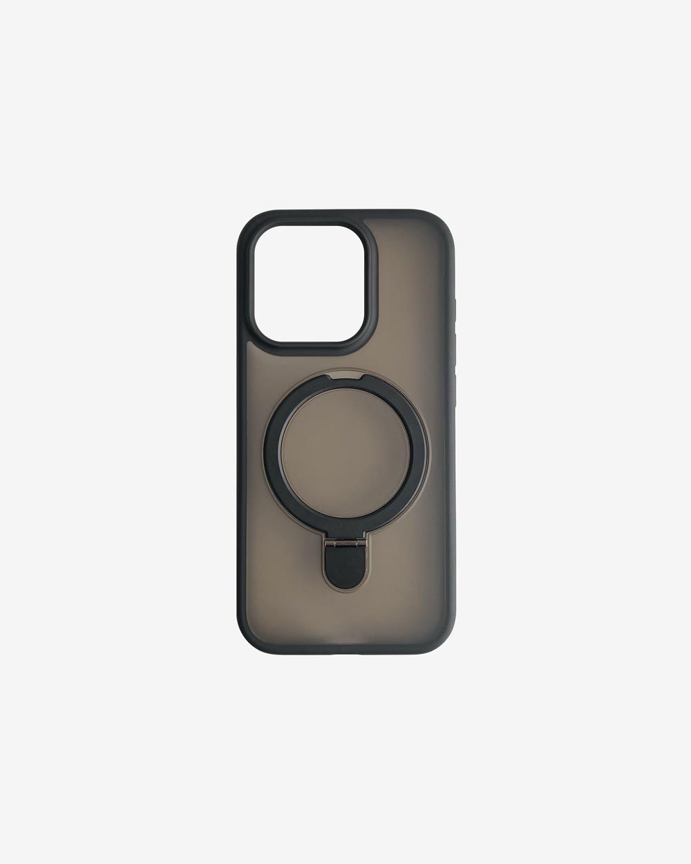 iPhone 15 Pro Silicone Case w/ Ring (Nude Black)