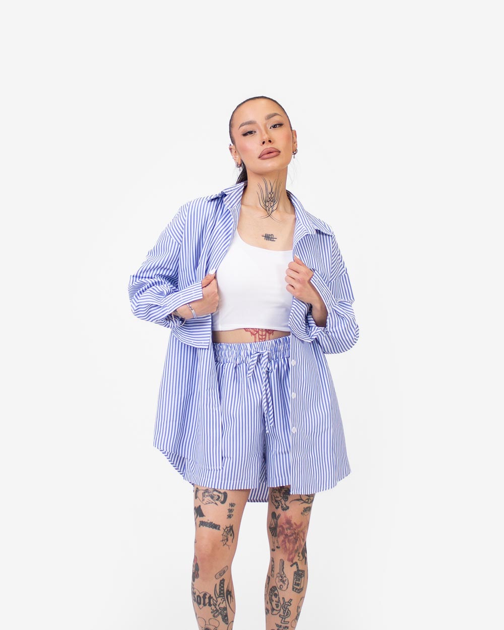 Striped Shirt (Blue & White)