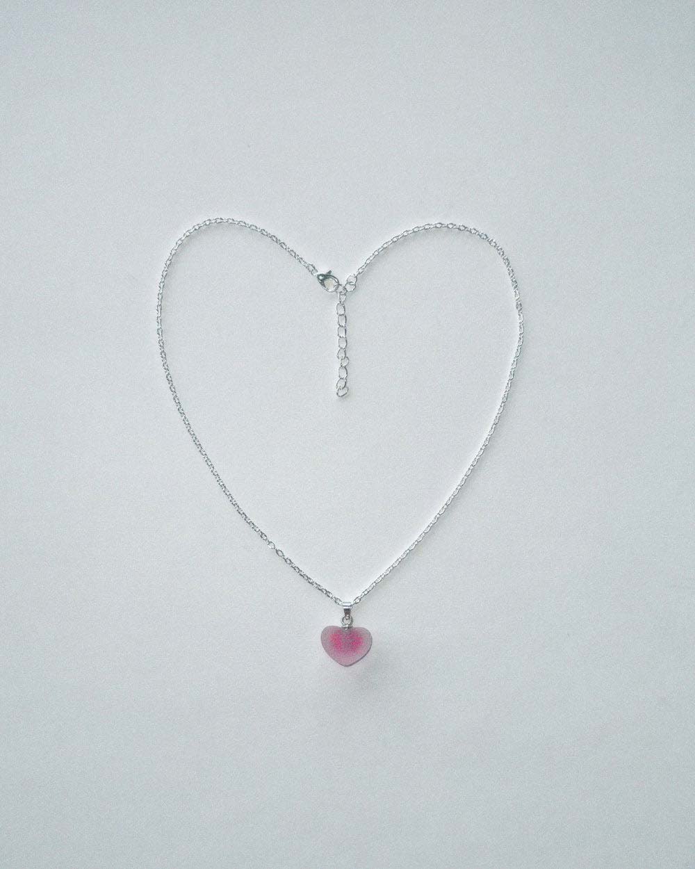 Frozen Heart Necklace (Pink)