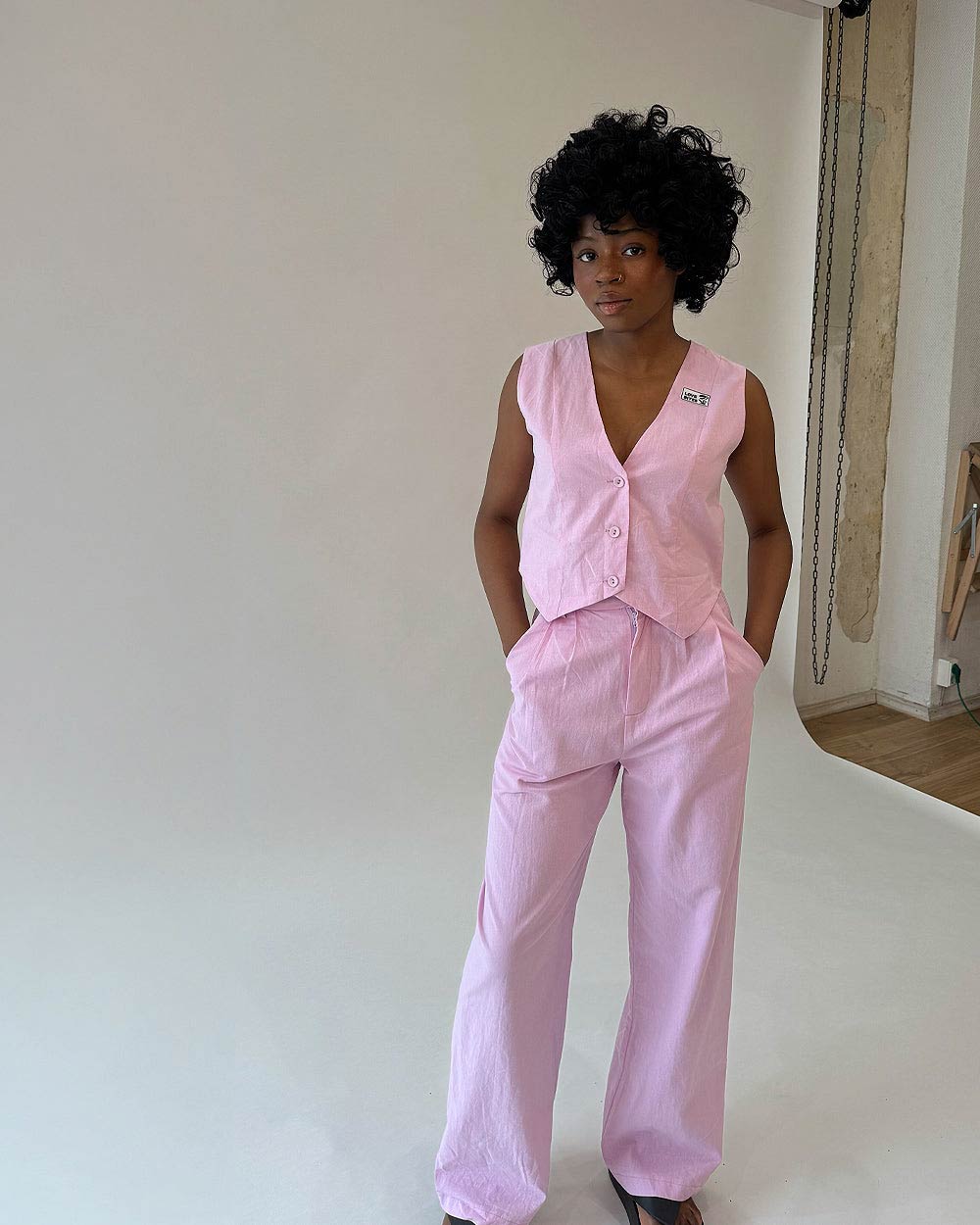 LOVE BITES Suit Pants (Pastel Pink)