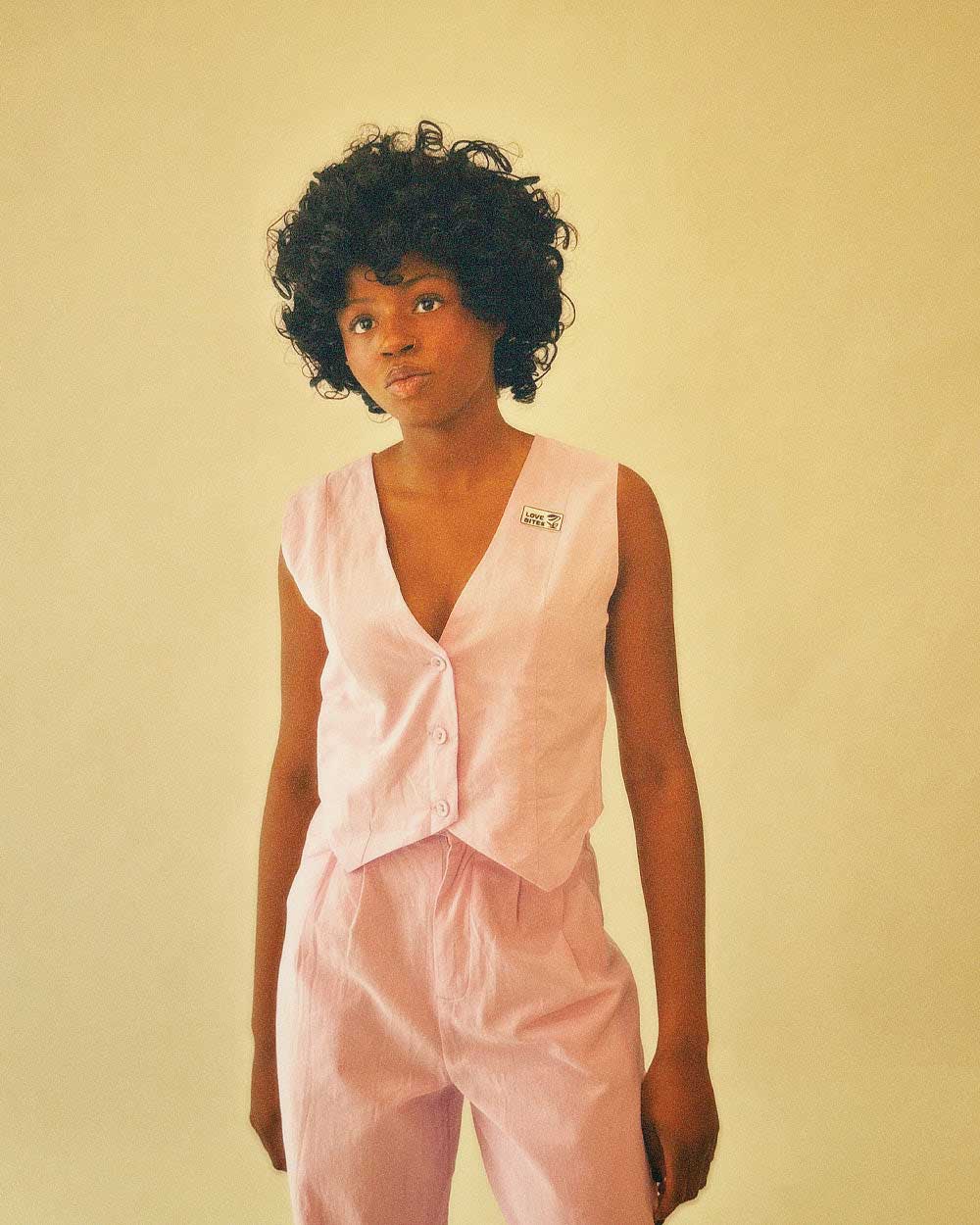 LOVE BITES Suit Pants (Pastel Pink)