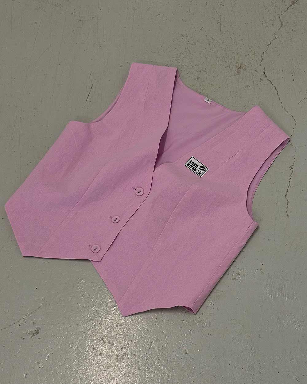 LOVE BITES Suit Vest (Pastel Pink)