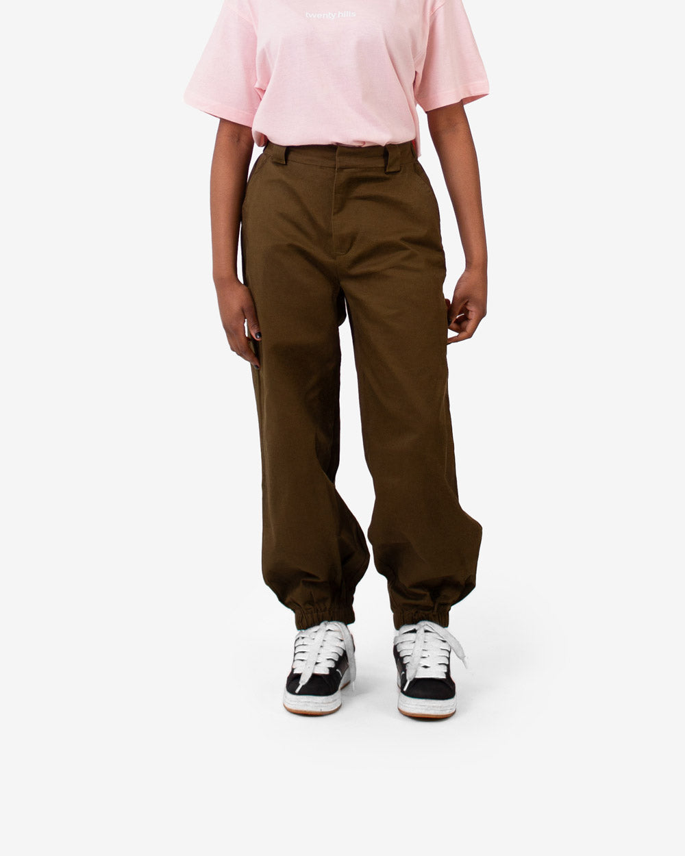 High Waisted Pants (Oliv Khaki)