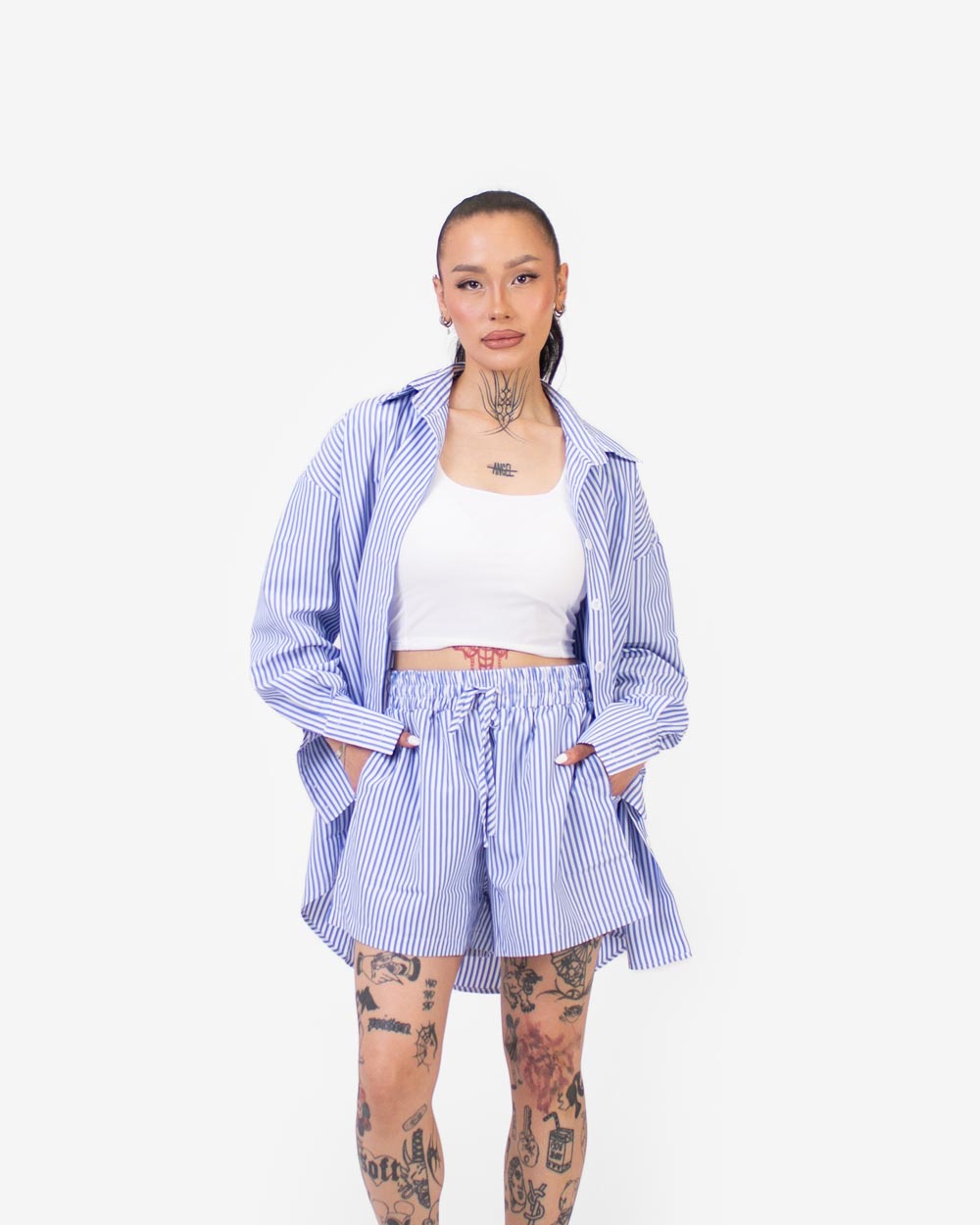 Striped Boxershorts (Blue & White)
