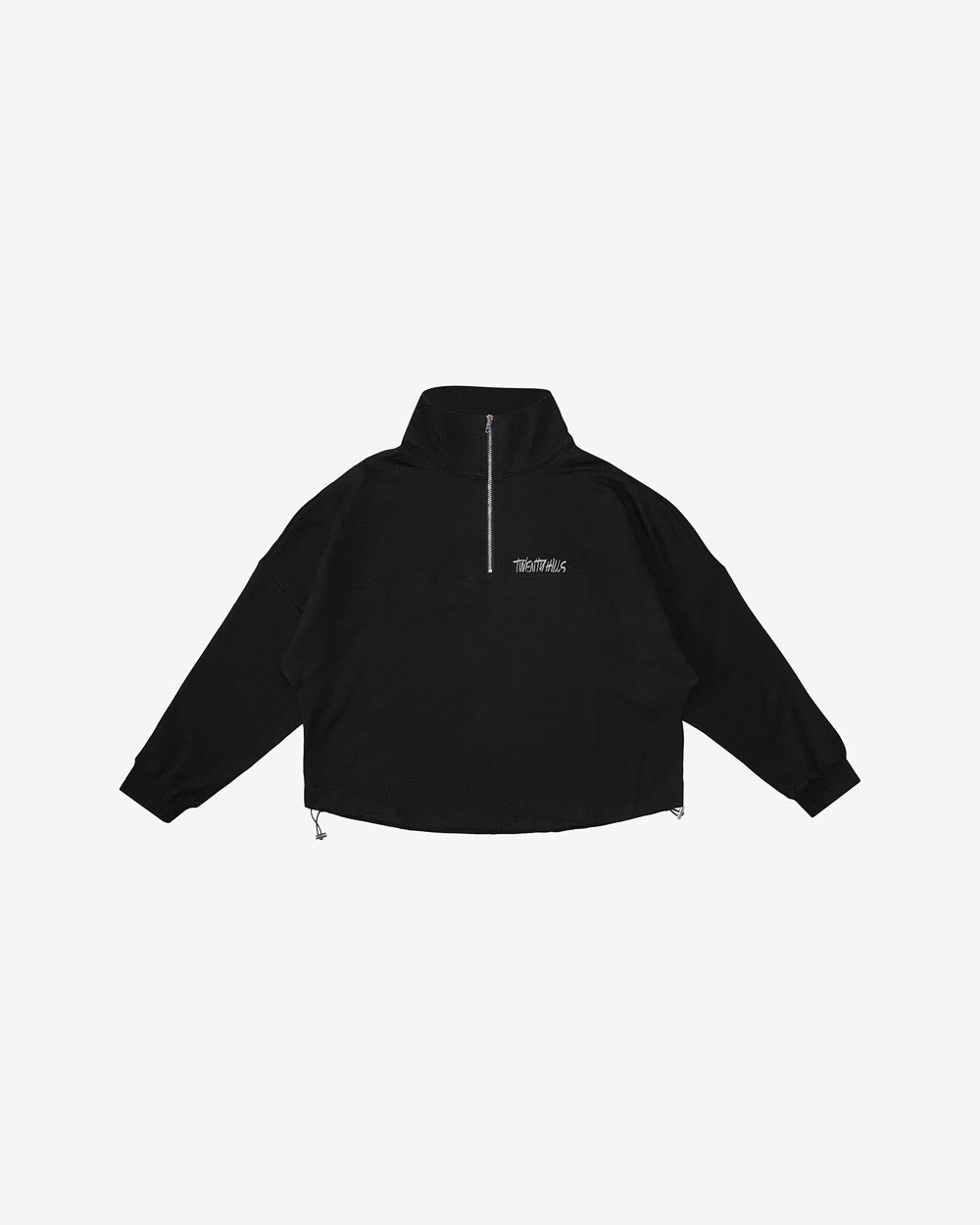 Half-Zip Pullover Cropped (Black)