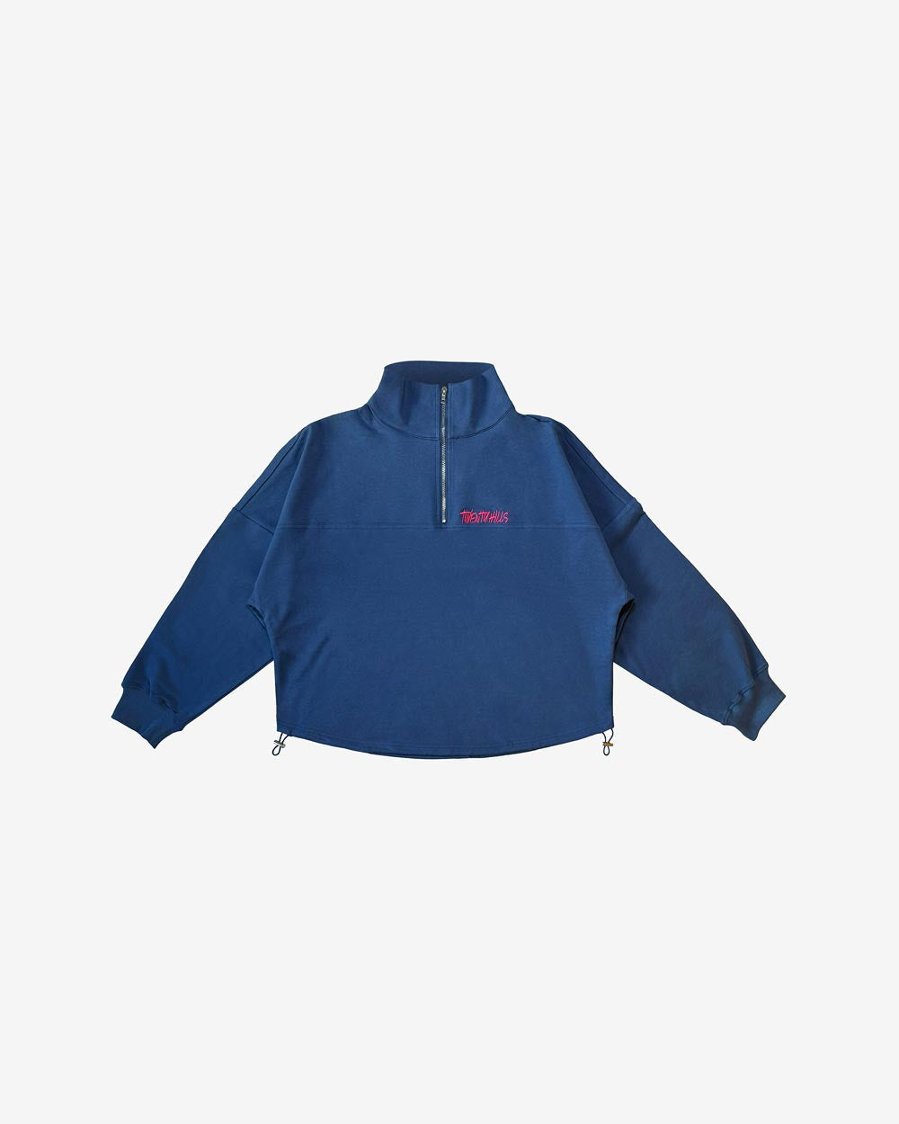Half-Zip Pullover Cropped (Prussian Blue)