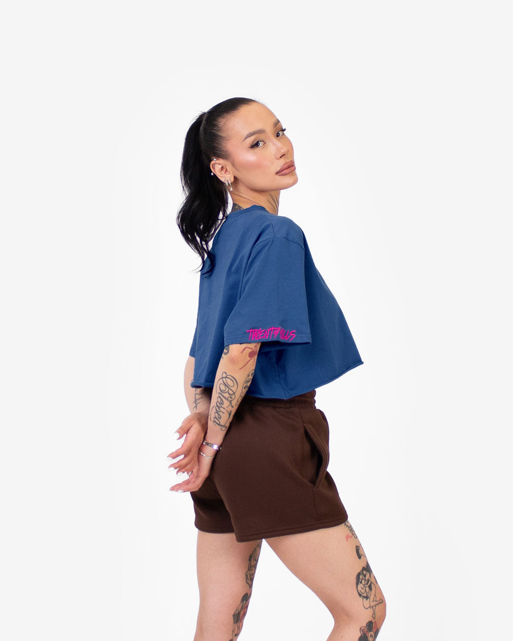 Cropped T-Shirt (Prussian Blue)