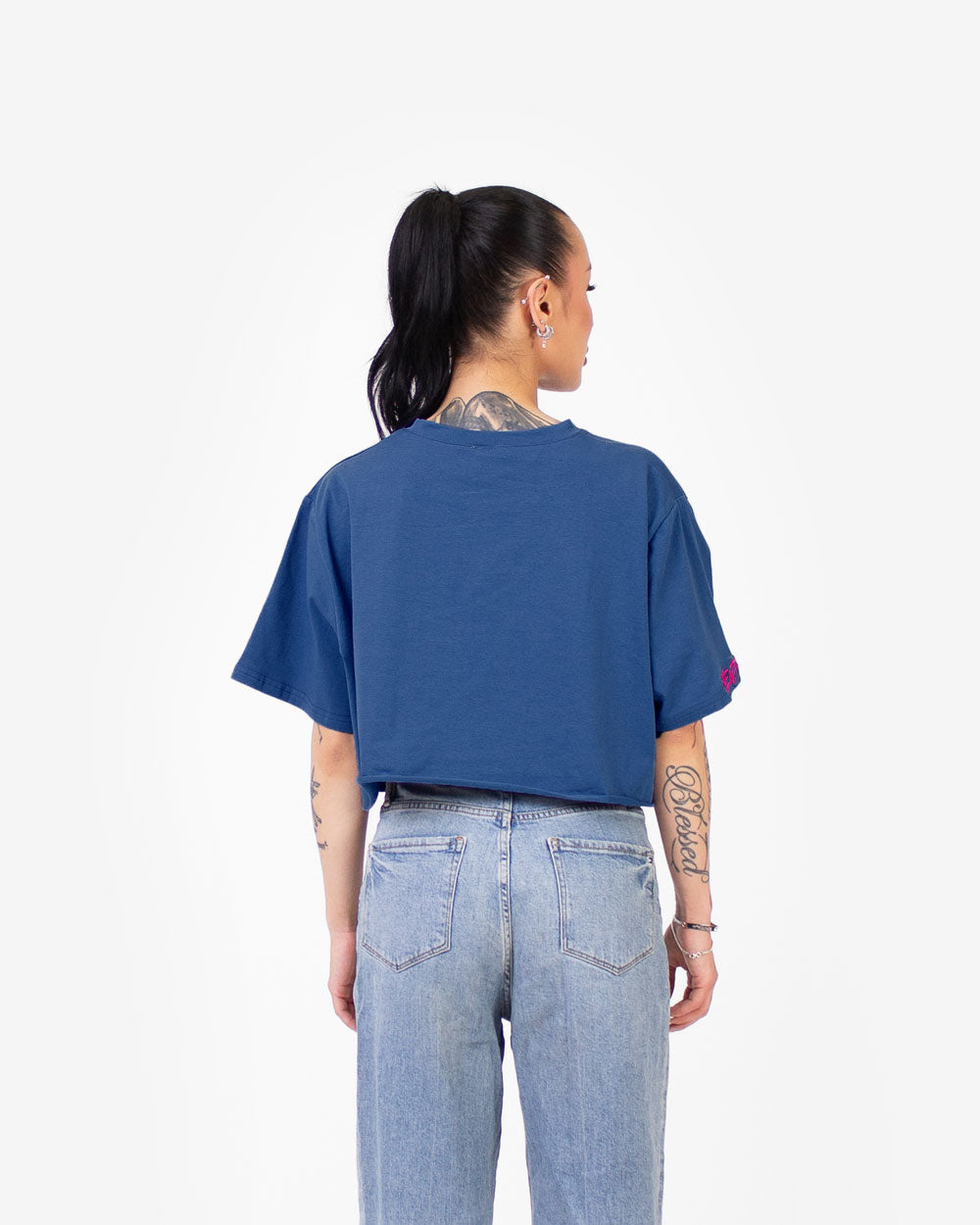 Cropped T-Shirt (Prussian Blue)