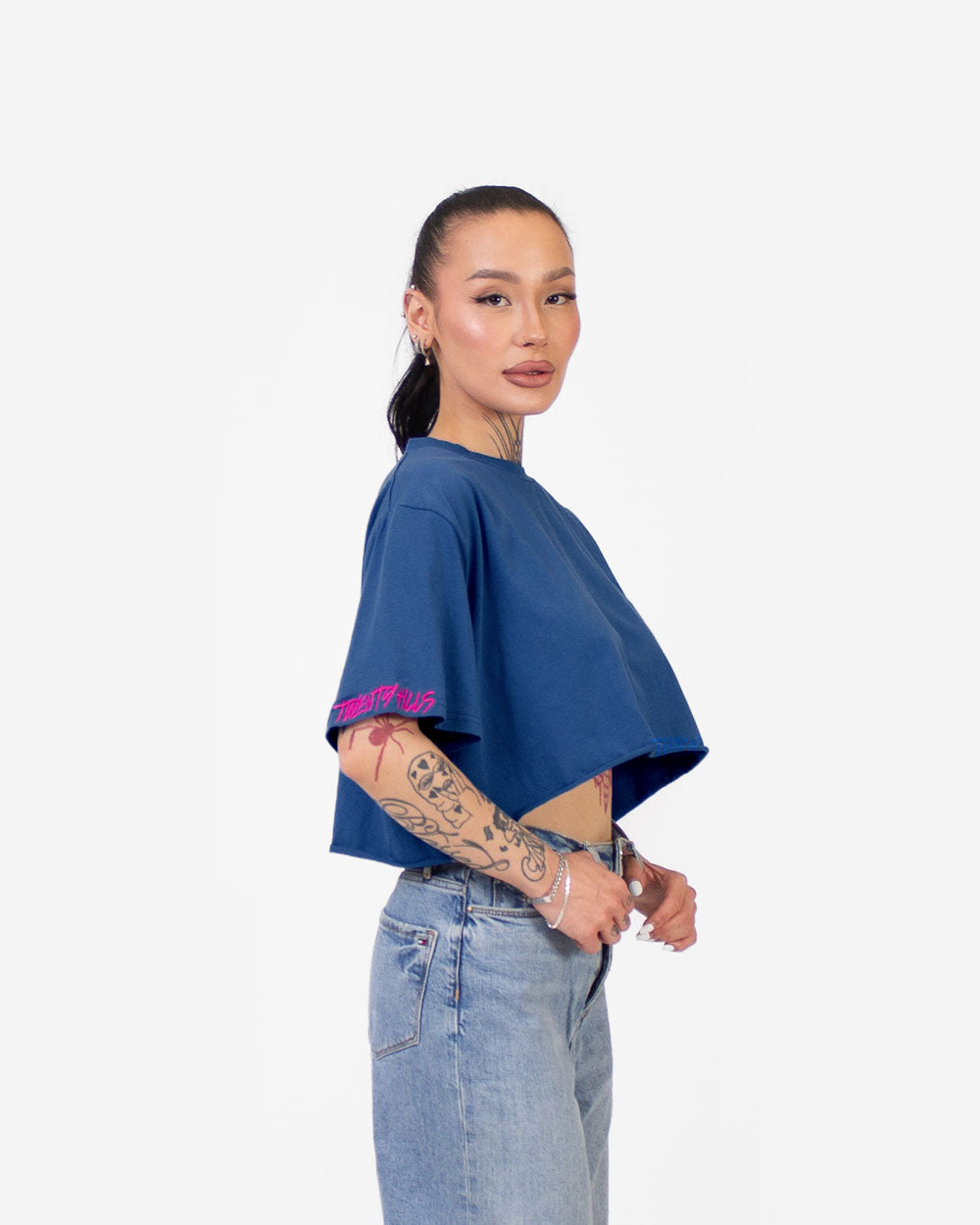 Cropped T-Shirt (Prussian Blue)
