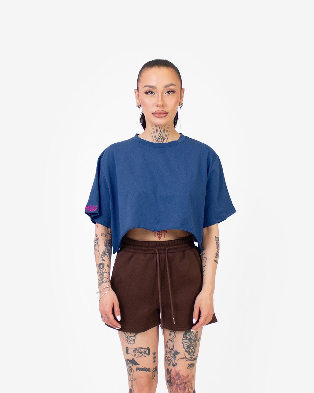 Cropped T-Shirt (Prussian Blue)